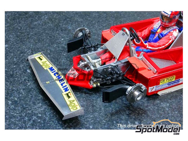 Ferrari 312T4 Scuderia Ferrari Team sponsored by Fiat - Monaco Formula 1  Grand Prix 1979. Car scale model kit in 1/20 scale manufactured by Model  Fact